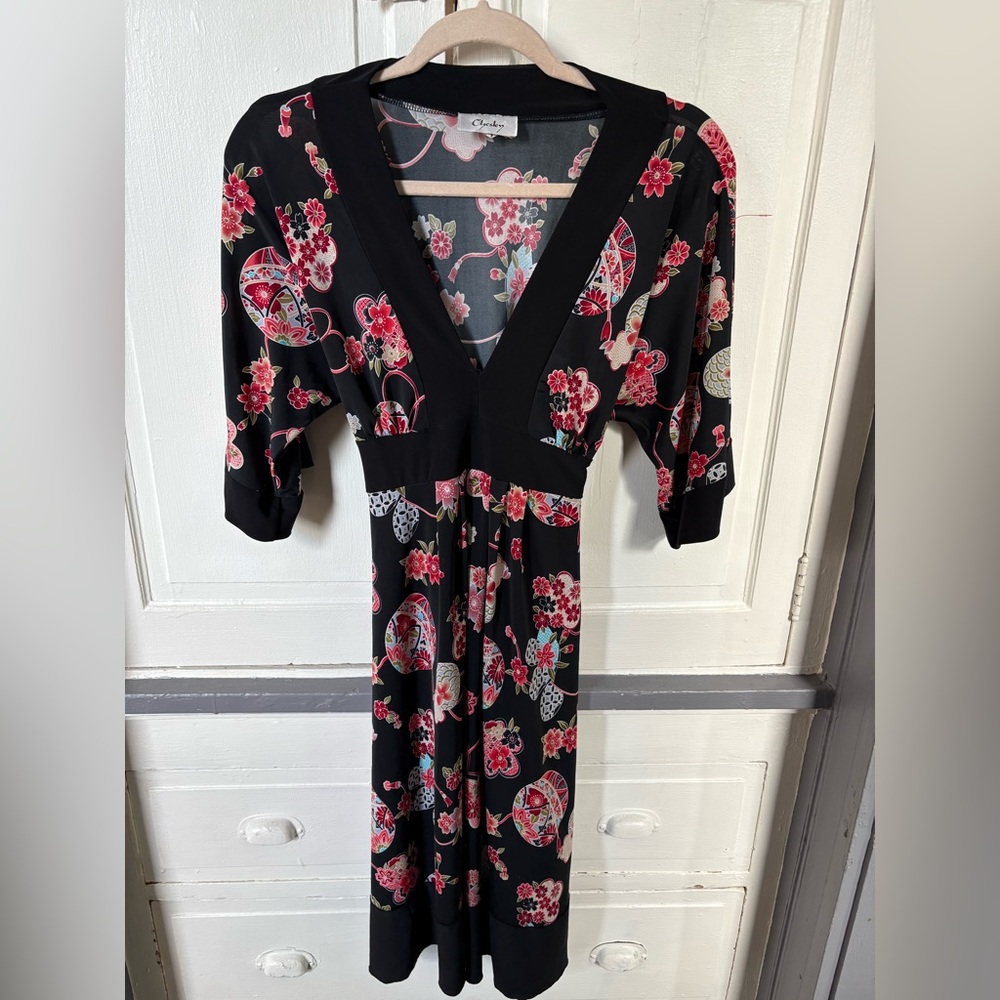 Cyeskey Floral V-Neck Dress